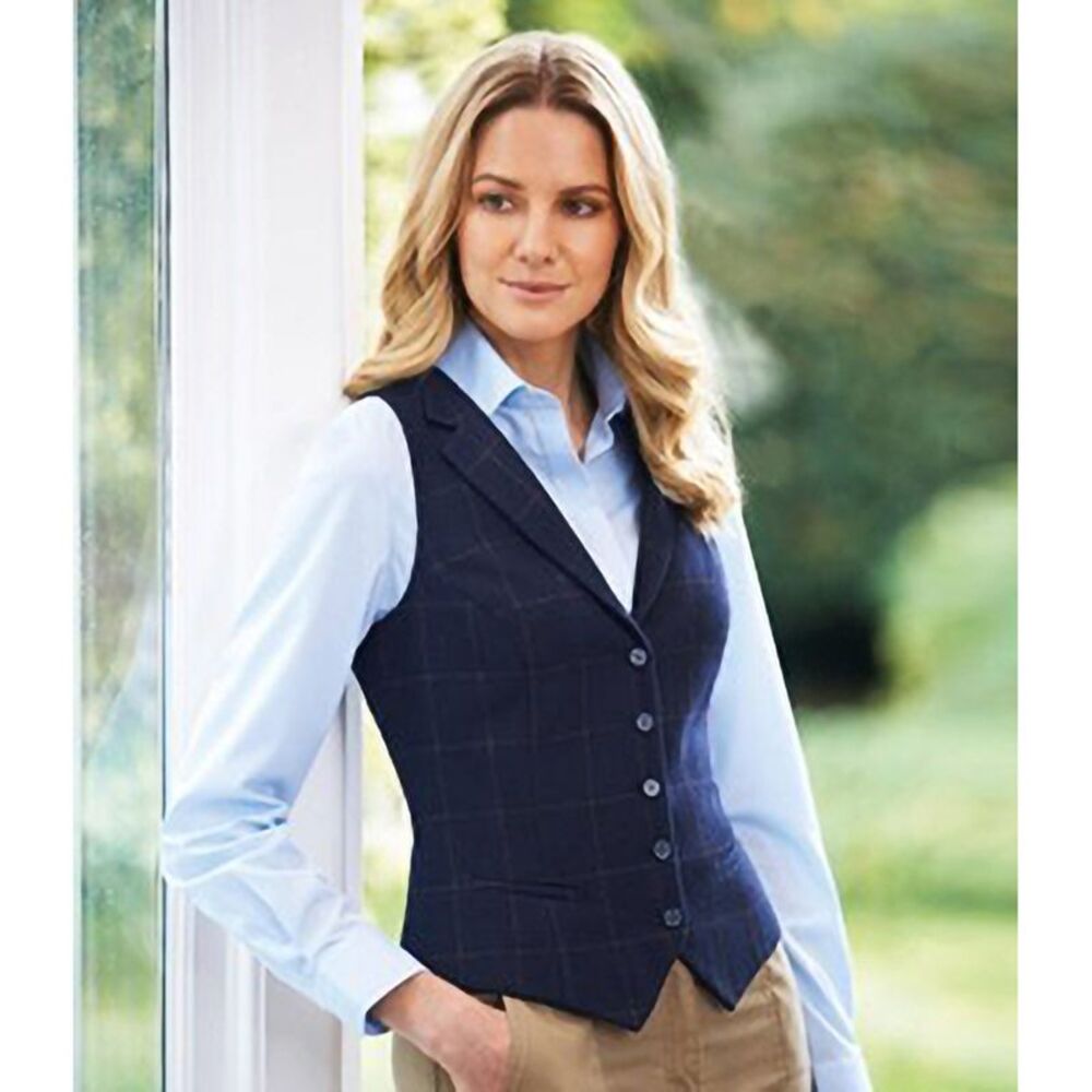 Brook Taverner Womens/Ladies Nashville Waistcoat / Navy Check